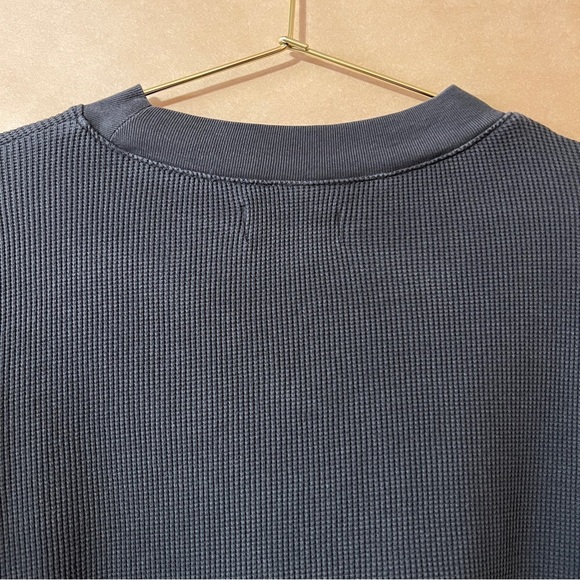 Mate The Label | Organic Thermal Crew Neck Shirt Pullover Top Charcoal Size XS - Picture 9 of 10